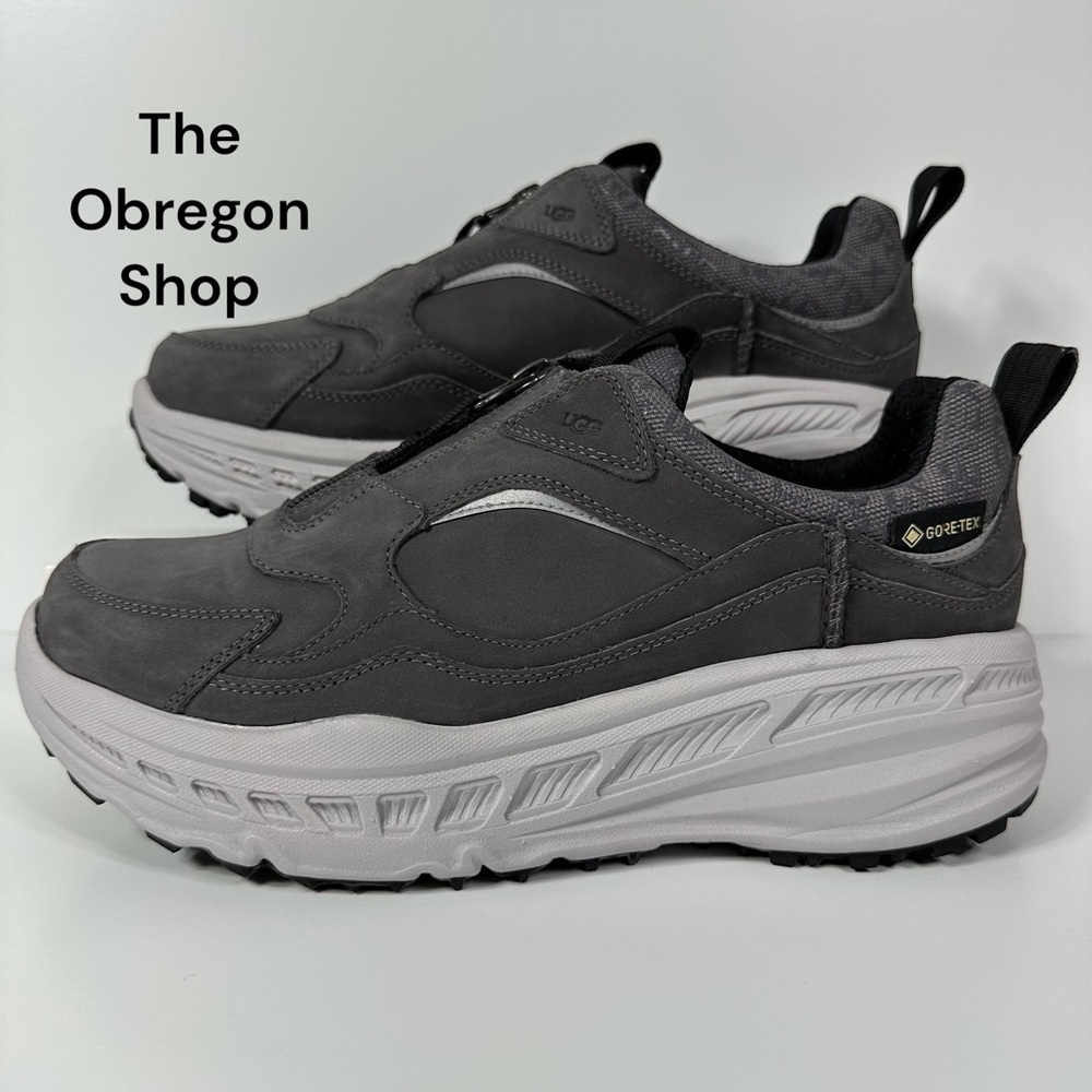 UGG CA805 ZIP GORE TEX MENS SHOES SIZE 9 DARK GREY GRAY WATERPROOF ZIPPER NEW - Picture 1 of 10
